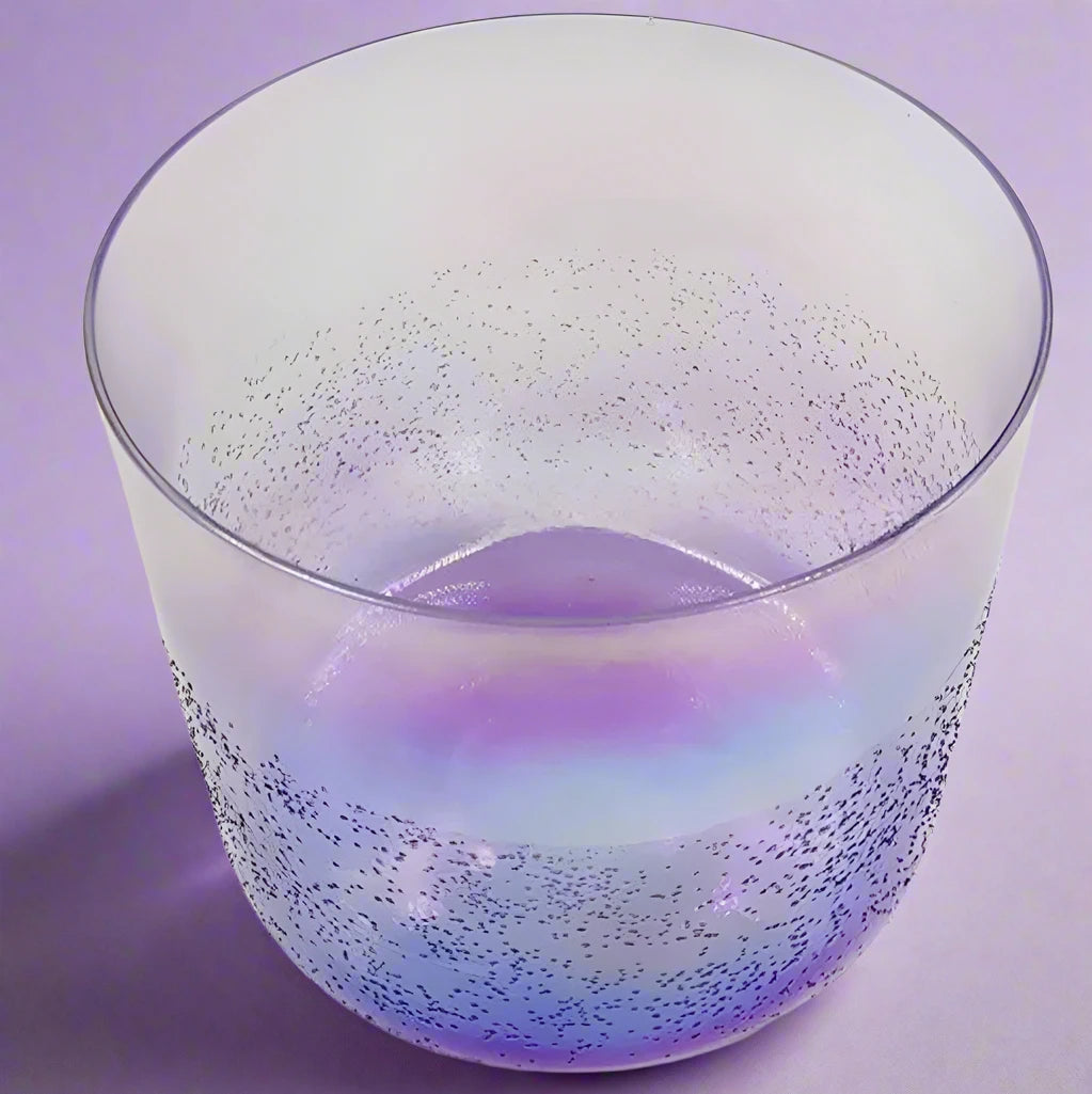 Amethyst Gem ✸ Alchemy Crystal Singing Bowl - Alchemy of Quartz  Quantum scalar singing bowl on quartz crystal grid for energy cleansing Moldavite Meteorite ✸ Alchemy Crystal Singing Bowl - Alchemy of Quartz