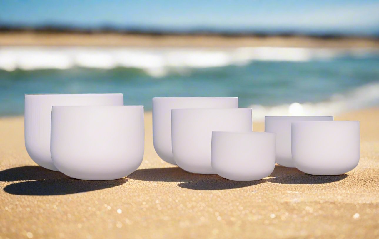 7pc Crystal Singing Bowl ✸ 6” to 22” | 432hz or 440hz - Alchemy of Quartz