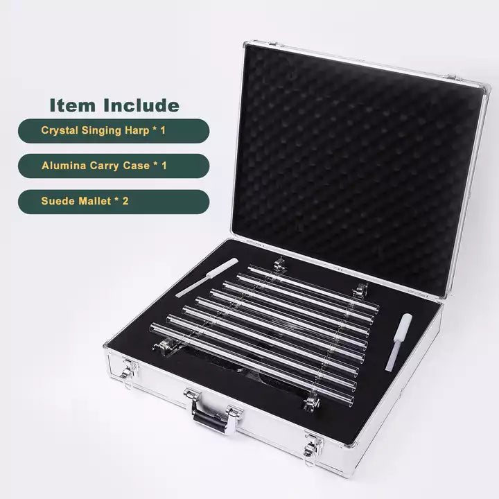432hz Quartz Crystal Singing Harp with Case - Alchemy of Quartz