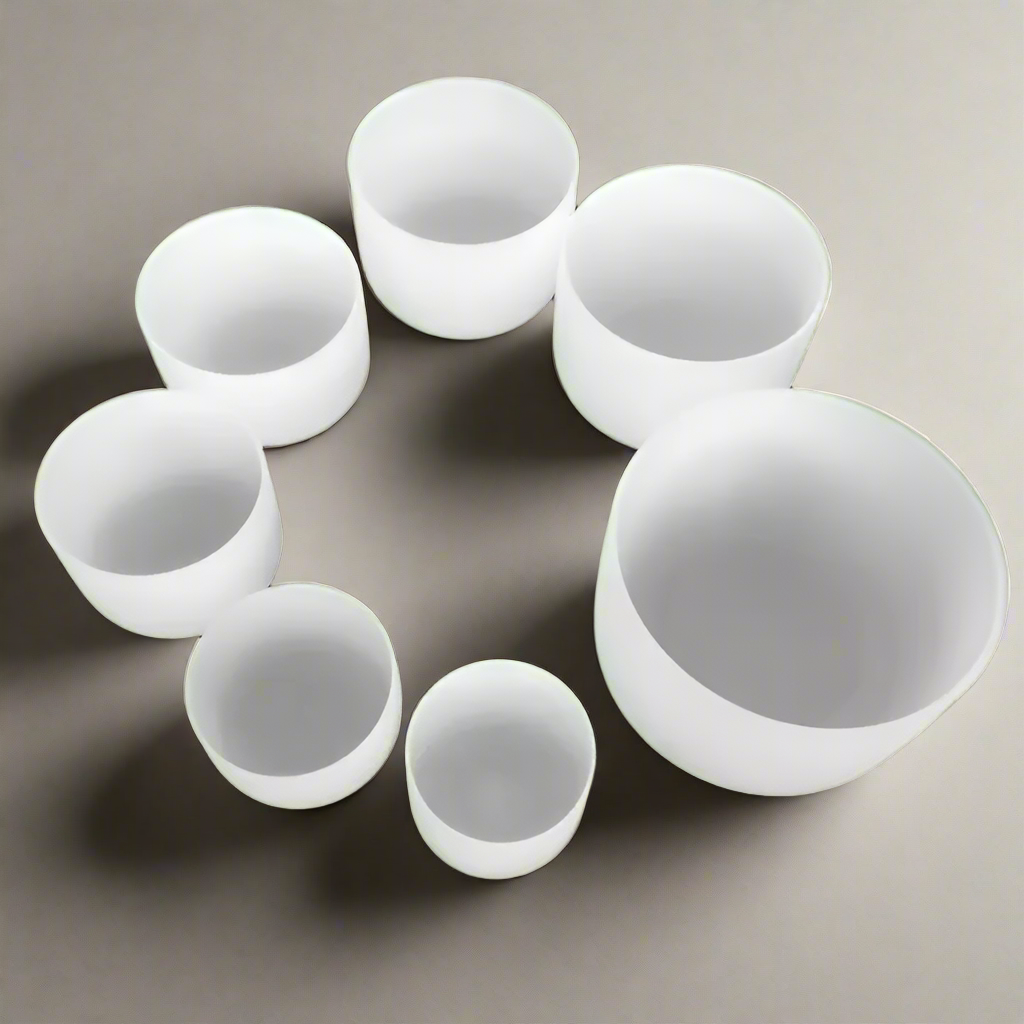 7pc Crystal Singing Bowl ✸ 6” to 22” | 432hz or 440hz - Alchemy of Quartz