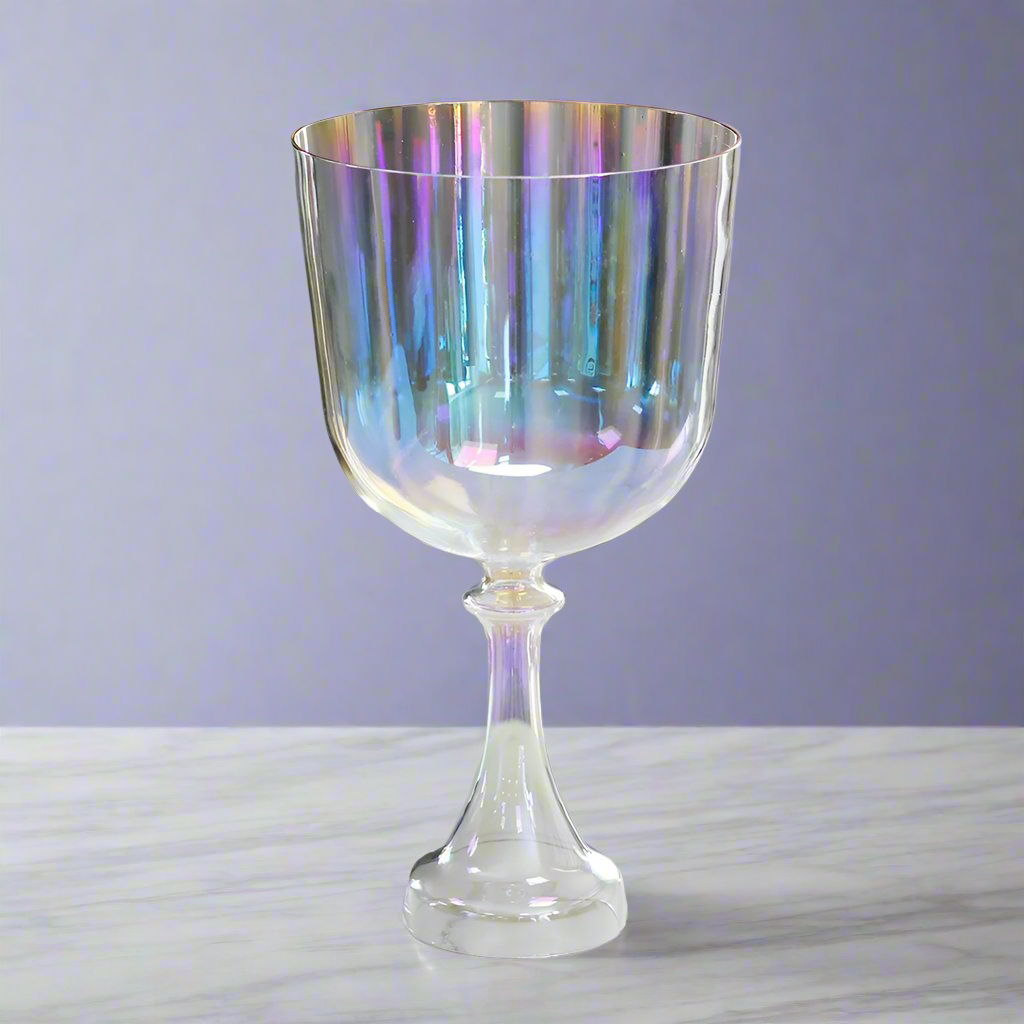 Angel Aura Crystal Chalice ✸ Custom Laser Design Singing Bowl Maji Grail | Sonic Alchemy Healing & 15D Meditation