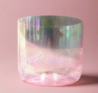 Amethyst Gem ✸ Alchemy Crystal Singing Bowl - Alchemy of Quartz  Quantum scalar singing bowl on quartz crystal grid for energy cleansing Moldavite Meteorite ✸ Alchemy Crystal Singing Bowl - Alchemy of Quartz 