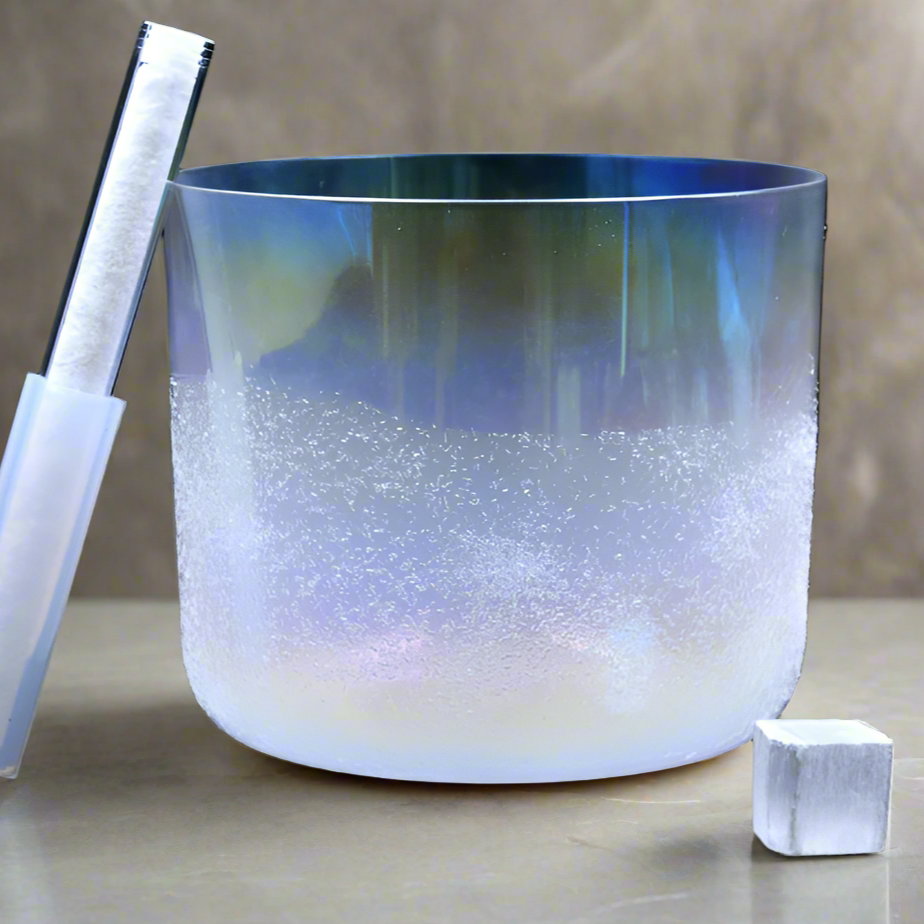 Amethyst Gem ✸ Alchemy Crystal Singing Bowl - Alchemy of Quartz  Quantum scalar singing bowl on quartz crystal grid for energy cleansing Moldavite Meteorite ✸ Alchemy Crystal Singing Bowl - Alchemy of Quartz 