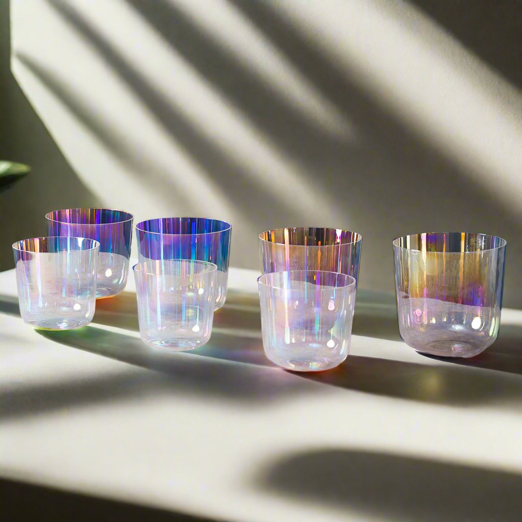 Sonic Symphony Chrystal™ Bowl Set (7pc) ✸ Angel  Aura - Alchemy of Quartz 