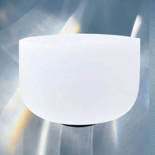 14” Perfect Pitch Frosted Singing Bowl ✸ 432hz or 440hz - Alchemy of Quartz 