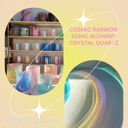 Opalescent Aura Set II ✸ 5” to 9” | 432hz or 440hz - Alchemy of Quartz 